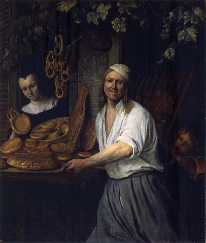 Jan Steen The Leiden Baker Arent Oostwaard and his wife Catharina Keizerswaard Norge oil painting art